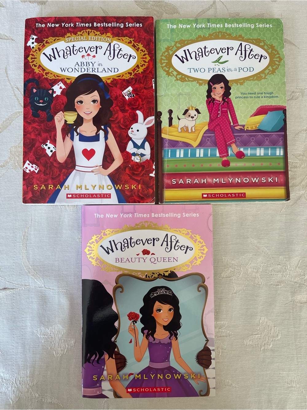 Sarah Mlynowski Whatever After Book Lot #7 #11 Abby in Wonderland 3 Books